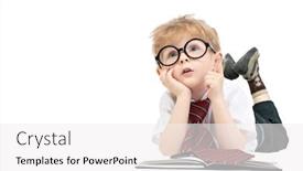  Presentation with kids fashion - Slides enhanced with portrait-of-a-smiling-young background and a white colored foreground