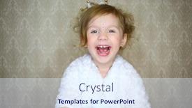  Presentation with crown - Presentation featuring portrait-of-a-smiling background and a sky blue colored foreground