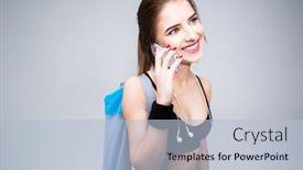  Presentation with sports - PPT layouts featuring portrait-of-a-sports-woman background and a light blue colored foreground