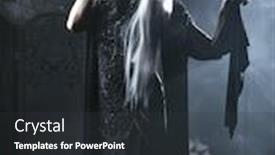  Presentation with black queen - Cool new PPT theme with portrait-of-a-stately backdrop and a dark gray colored foreground