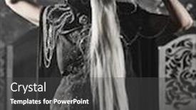  Presentation with black queen - Amazing slide deck having portrait-of-a-stately backdrop and a dark gray colored foreground