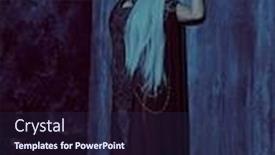  Presentation with black queen - Slides with portrait-of-a-stately background and a ocean colored foreground