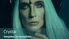  Presentation with black queen - Amazing PPT theme having portrait-of-a-stately backdrop and a ocean colored foreground