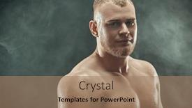  Presentation with strong - Slide deck having portrait-of-a-strong-healthy background and a  colored foreground