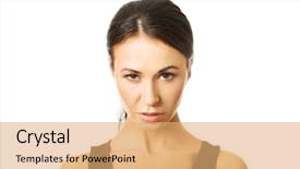  Presentation with strong black woman - Slide deck enhanced with portrait of a strong woman background and a coral colored foreground