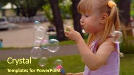  Presentation with children education - Colorful presentation theme enhanced with portrait of a styled children theme education backdrop and a tawny brown colored foreground