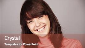  Presentation with professional - Presentation having portrait of a styled professional model theme beauty fashion background and a red colored foreground