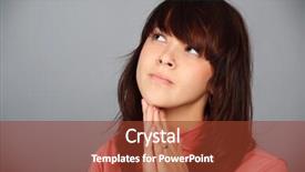  Presentation with professional - PPT theme having portrait of a styled professional model theme emotions beauty fashion background and a tawny brown colored foreground