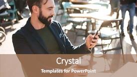  Presentation with cafe - Theme having portrait of a stylish bearded background and a coral colored foreground