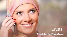  Presentation with arabic woman - Theme enhanced with portrait of a successful arabic background and a coral colored foreground