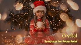  Presentation with christmas candy - Slides consisting of portrait-of-a-sweet-beautiful and a tawny brown colored foreground