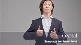  Presentation with space suit - Theme consisting of portrait-of-a-teenager and a dark gray colored foreground