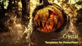  Presentation with ghost - Slides with portrait-of-a-terrible-ghost background and a tawny brown colored foreground