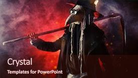  Presentation with europe - Presentation having portrait of a terrible plague background and a wine colored foreground