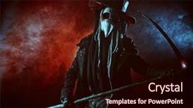  Presentation with doctor - Slide deck enhanced with portrait of a terrible plague background and a wine colored foreground