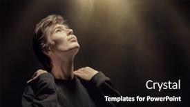  Presentation with teenage depression - Slide set enhanced with portrait-of-a-thoughtful-teenage background and a black colored foreground