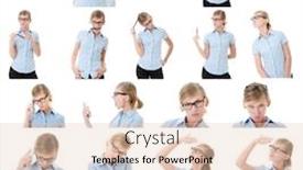  Presentation with blue - Slides having portrait-of-a-thoughtful-young and a Steel Blue colored foreground