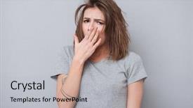  Presentation with portrait of a sleeping sloth - Audience pleasing theme consisting of portrait of a tired sleepy backdrop and a light gray colored foreground