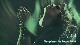  Presentation with violence woman - Presentation theme featuring portrait-of-a-tortured-brunette background and a tawny brown colored foreground