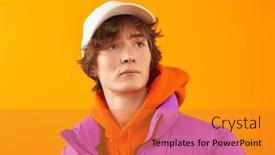  Presentation with youth - Theme enhanced with portrait-of-a-trendy-teenage background and a gold colored foreground