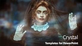  Presentation with victorian - Cool new presentation design with portrait of a victorian woman in mourning black widow in an atmosphere of mystery and mysticism halloween backdrop and a wine colored foreground