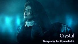  Presentation with mourning - Slide deck consisting of portrait of a victorian woman background and a navy blue colored foreground