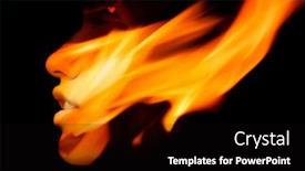  Presentation with photo - Audience pleasing theme consisting of portrait-of-a-woman-creatively backdrop and a black colored foreground