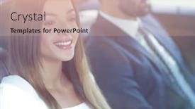  Presentation with car seat - Presentation enhanced with portrait of a woman in a white dress in her car in the back seat background and a soft green colored foreground