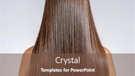  Presentation with long hair - PPT theme featuring portrait-of-a-woman background and a tawny brown colored foreground