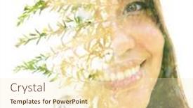  Presentation with illusion - Amazing theme having portrait-of-a-woman backdrop and a lemonade colored foreground