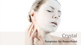  Presentation with face mask - Audience pleasing presentation theme consisting of portrait-of-a-woman backdrop and a lemonade colored foreground