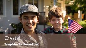  Presentation with home garden - Colorful slide set enhanced with portrait-of-a-young-adult backdrop and a violet colored foreground