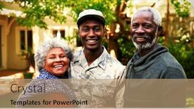  Presentation with breastfeeding and african american - Colorful PPT theme enhanced with portrait-of-a-young-adult backdrop and a coral colored foreground
