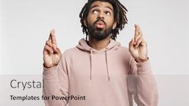  Presentation with good luck - Amazing PPT layouts having portrait-of-a-young-african backdrop and a soft green colored foreground