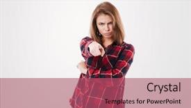  Presentation with angry - PPT layouts featuring portrait of a young angry background and a  colored foreground