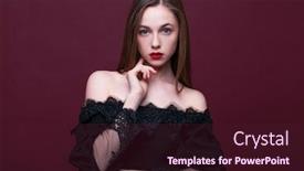  Presentation with black girl - Amazing slide set having portrait-of-a-young-beautiful backdrop and a wine colored foreground