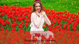  Presentation with beautiful young girl red - Theme enhanced with portrait-of-a-young-beautiful background and a red colored foreground