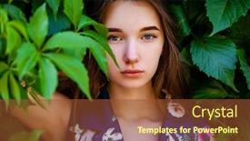  Presentation with poison - Cool new PPT layouts with portrait-of-a-young-beautiful backdrop and a tawny brown colored foreground