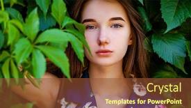  Presentation with poison - Slide deck enhanced with portrait-of-a-young-beautiful background and a tawny brown colored foreground