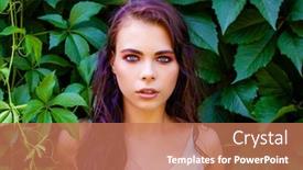  Presentation with poison - Presentation consisting of portrait-of-a-young-beautiful background and a coral colored foreground