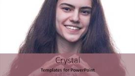  Presentation with makeup - Colorful presentation enhanced with portrait-of-a-young-beautiful backdrop and a coral colored foreground