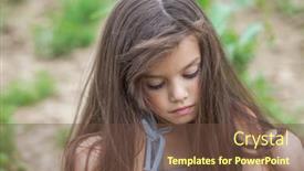  Presentation with preschool - PPT theme featuring portrait-of-a-young-beautiful background and a tawny brown colored foreground