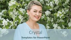  Presentation with cherry - Presentation design with portrait-of-a-young-beautiful background and a  colored foreground