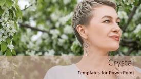  Presentation with cherry - Slides consisting of portrait-of-a-young-beautiful background and a  colored foreground