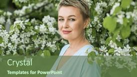  Presentation with cherry - Slide deck having portrait-of-a-young-beautiful background and a tawny brown colored foreground