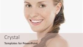  Presentation with portrait of a horse - Beautiful theme featuring portrait of a young blond woman wrapped in towel against white background backdrop and a soft green colored foreground