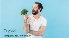  Presentation with cheerful - Audience pleasing presentation theme consisting of portrait-of-a-young-cheerful backdrop and a light blue colored foreground