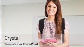  Presentation with young college student diagnosis of sti - Presentation design with photo film in cartridge on white background background and a white colored foreground