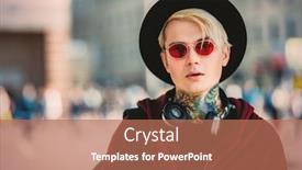  Presentation with fair - Cool new PPT theme with portrait-of-a-young-fair backdrop and a coral colored foreground