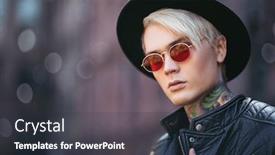  Presentation with fair - Amazing presentation design having portrait-of-a-young-fair backdrop and a tawny brown colored foreground